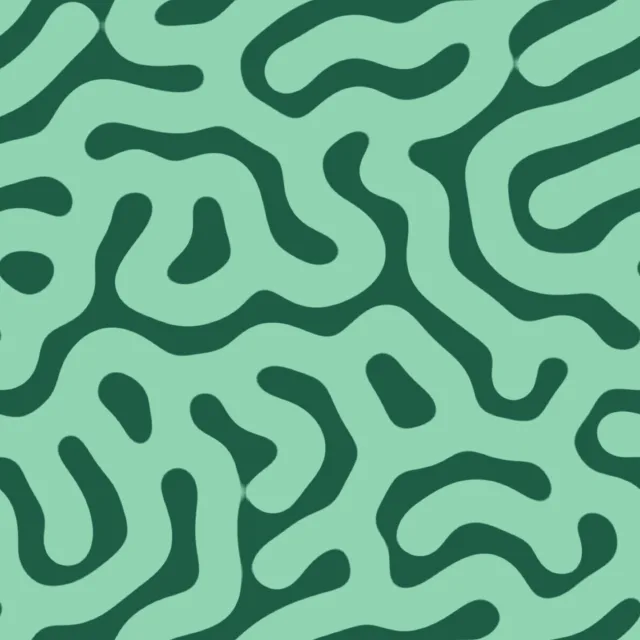 The Coral backdrop: dark green coral through mint