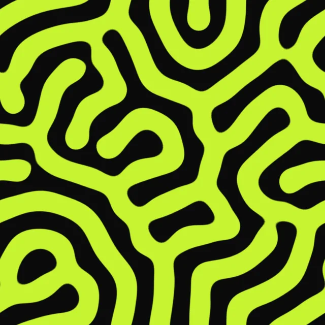 The Maze backdrop: acid lime maze on black