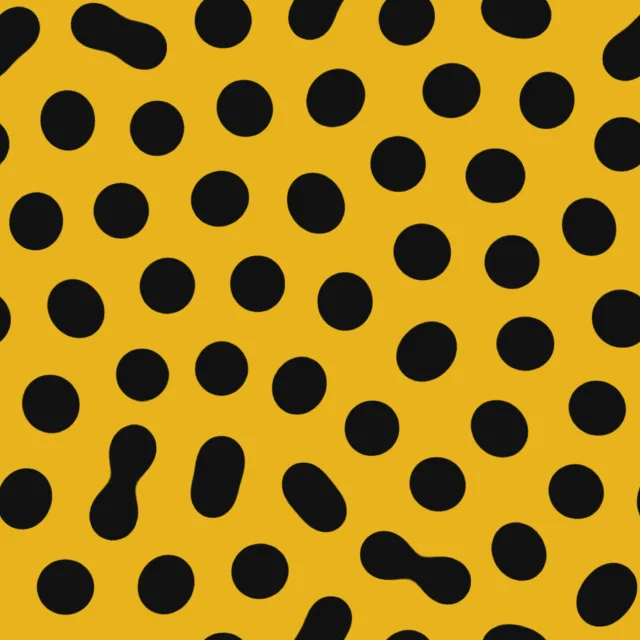 The Spots backdrop: black spots on mustard