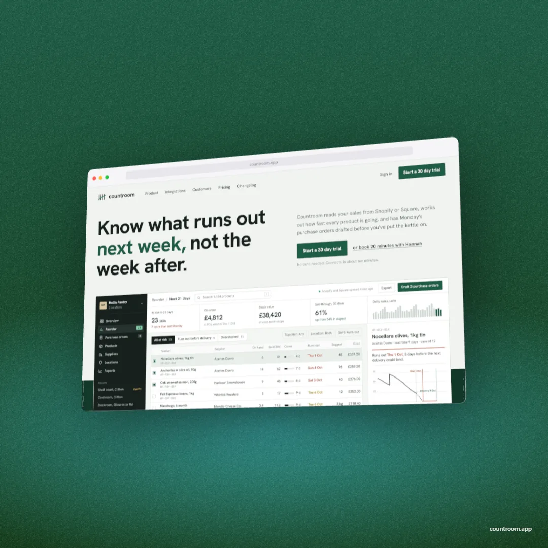 The same Countroom setup, 3D Safari window on the green and mint horizon, laid out again at 1080 by 1080